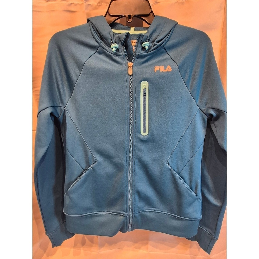 Fila Sport Women's Blue Full‎ Zip Hoodie Athletic Jacket Size Small S - Picture 2 of 4